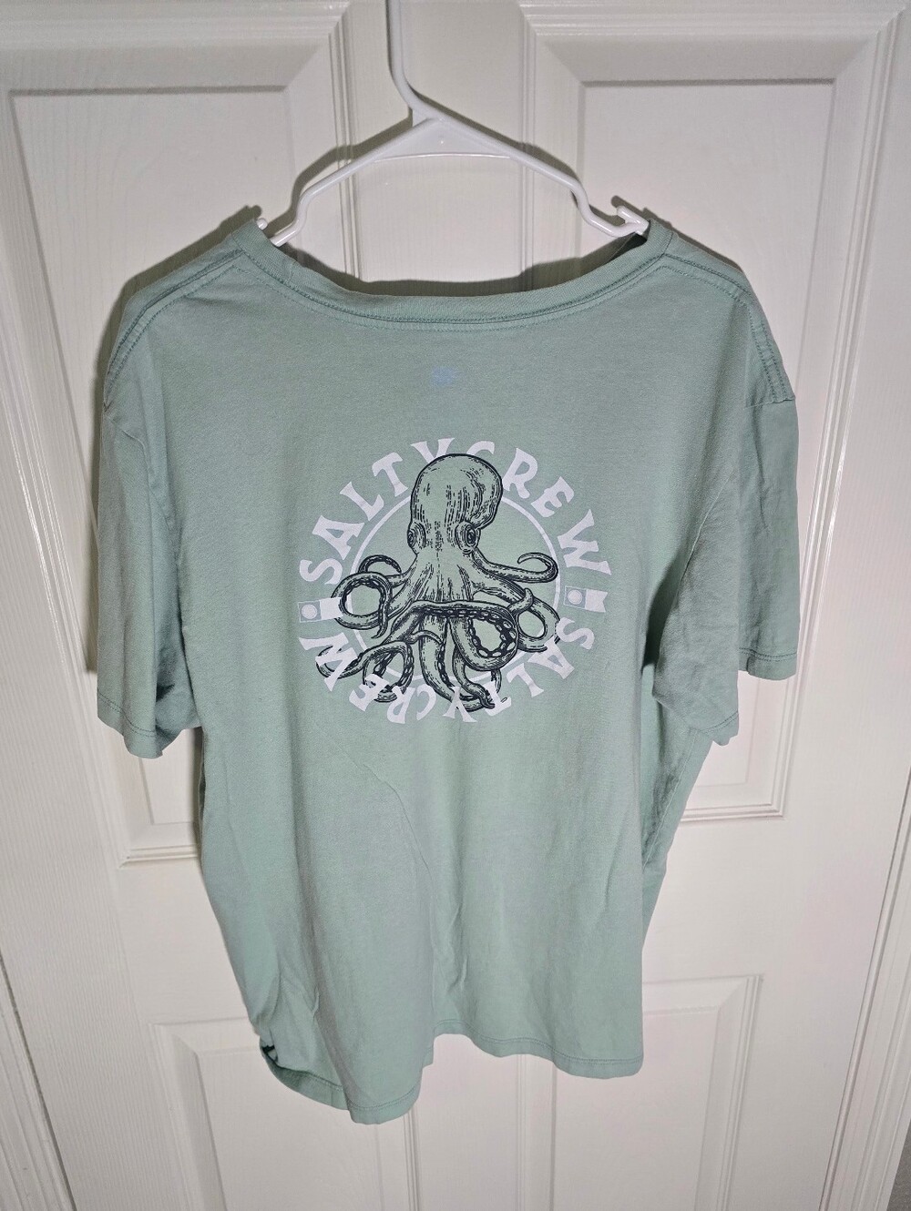 Salty Crew Mens Green Tentacles Short Sleeve Tee Shirt Large